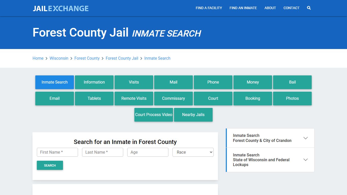 Forest County Jail, WI Inmate Search: Roster & Mugshots