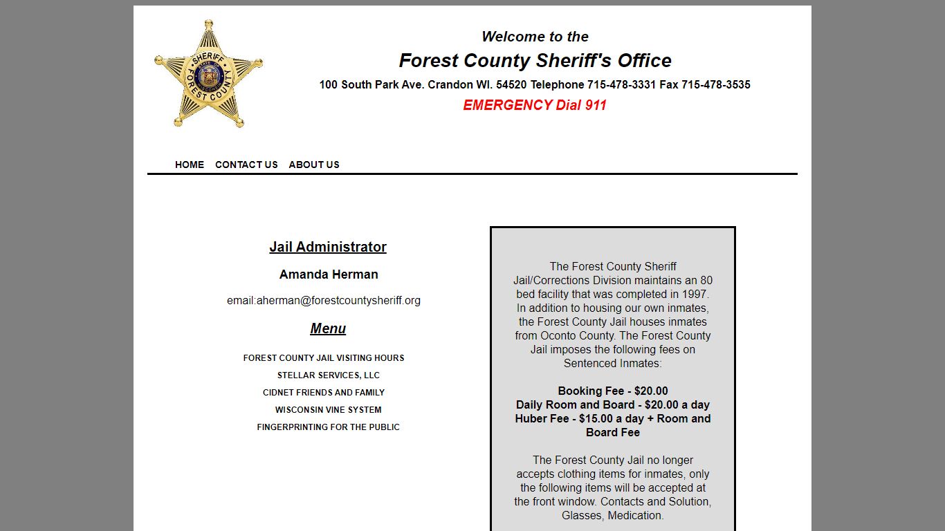 Forest County Sheriff's Department